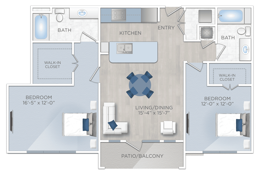 Two Bedroom Apartments