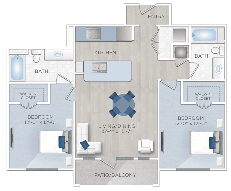 two bedroom Apartments